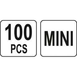 Bezpieczniki samochodowe mini niski profil 100szt-103851