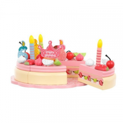 Tort urodzinowy drewniany zabawka 48elementów-109722