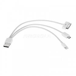 Kabel USB 3w1 micro mini Iphone 30pin-40987