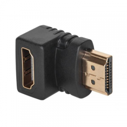 Adapter HDMI wtyk - HDMI gniazdo kątowy-49136