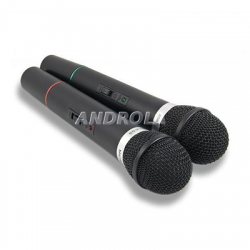 Karaoke stacja zestaw 2 mikrofony zasięg 30m-53425