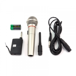 Mikrofon bezprzewodowy wireless + przewodowy-54468