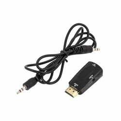 Adapter HDMI to VGA  D-Sub   wyjście AUDIO Gold-56005