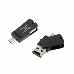 Czytnik kart pamięci MICRO SD USB + MICRO USB -56996