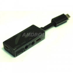 Adapter audio HTC mini USB Jack 3,5mm 3w1 oryginał-5873