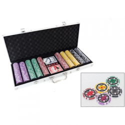 Zestaw do pokera poker 500 żetonów USD walizka-59543
