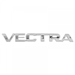 Emblemat napis VECTRA 150x17mm srebrny-60502
