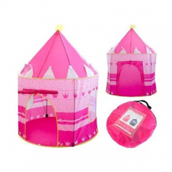 Namiot zamek do zabawy różowy Fi105cm H135cm-62340