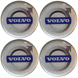 Naklejki na kołpaki emblemat Volvo 50mm sil sreb-69790