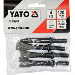 Dłuta dla młotka pneumatycznego 4szt Yato-72659