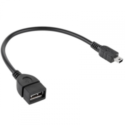 Kabel USB gniazdo A - wtyk mini USB 20cm OTG-73238