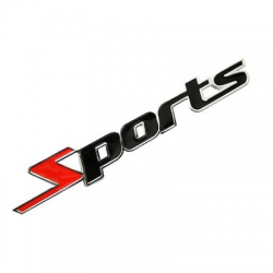 Emblemat znaczek logo napis SPORTS 135x14mm-78182
