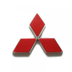 Emblemat znaczek logo Mitsubishi 100x88mm czerwony-78225