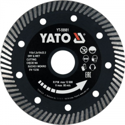 Tarcza diamentowa turbo 115mm do cięcia gresu Yato-90144