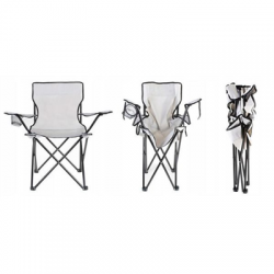 Krzesło wędkarskie składane fotel pokrowiec szare-97913