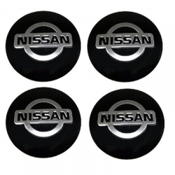 Naklejki na kołpaki emblemat Nissan 60mm czar alu-100053