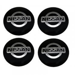 Naklejki na kołpaki emblemat Nissan 56mm czar alu -100202