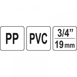 Zawory PP PVC 3/4 19mm 3szt Flo-100612