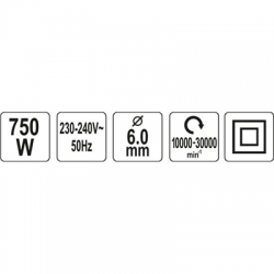 Szlifierka prosta 750W regulacja prędkości Yato-101979