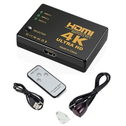 Switch HDMI 4K z pilotem 3 wejścia 1 wyjście-102290