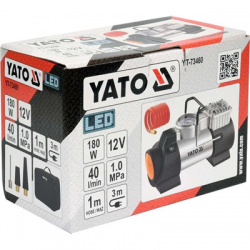 Kompresor samochodowy z lampą led 12V 180W Yato-102402
