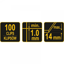 System poziomowania płytek 1mm Klipsy 100szt-102427