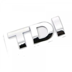 Emblemat napis TDI 25mm srebrny-102806