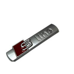 Emblemat logo S-line srebrny mat naklejka-105277