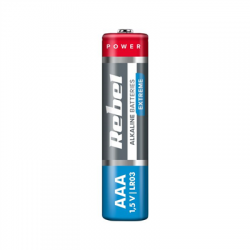 Baterie AAA alkaliczne LR03 2szt blister Rebel-107738