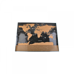 Mapa świata zdrapka z flagami 82x59cm akcesoria-109866