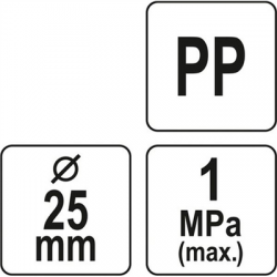 Złączka do łączenia rur PE 25x25mm PP-110347
