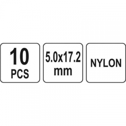 Nity plastikowe 5.0x17.2mm 10szt Yato-110763