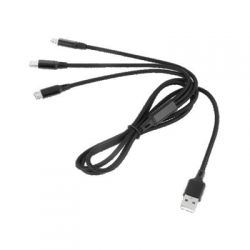 Kabel USB 3w1 microUSB USB typu C 1m-114123