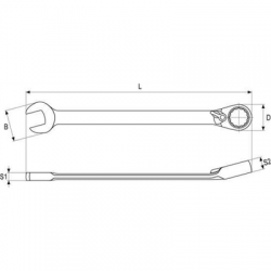 Klucz płasko-oczkowy z grzechotką 20mm Yato-116193