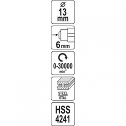 Frez trzpieniowy 13mm walcowy HSS Yato-116450