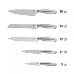 Noże kuchenne w bloku 5szt Teesa-119649