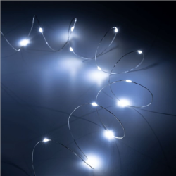 Lampki świąteczne 20 diod LED zimne białe 1,9m -123699