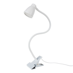 Lampka biurkowa 24 LED klips USB podstawka biała-127868