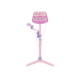 Karaoke na stojaku z mikrofonem różowe-128007