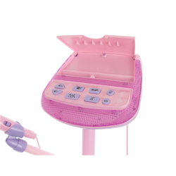 Karaoke na stojaku z mikrofonem różowe-128008