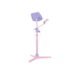 Karaoke na stojaku z mikrofonem różowe-128011