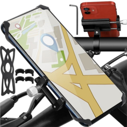 Uchwyt rowerowy na telefon z gumką 2w1 do 110mm-128968