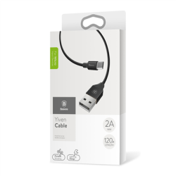 Kabel USB - microUSB 1.5m 2A czarny-131158