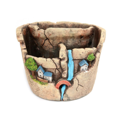 Doniczka ceramiczna dekoracyjna krajobraz wodospad-131373