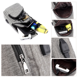 Plecak nerka na jedno ramię sportowy z USB-131389