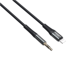 Kabel audio jack 3,5mm - Lightning 1m czarny-132800