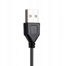 Lampka biurkowa 2w1 USB czarna wysięgnik 230V-133207