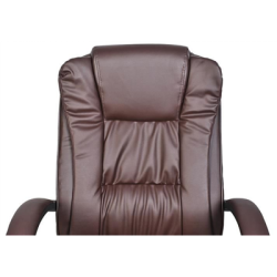 Krzesło fotel biurowy skóra eko brązowy -134228