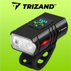 Lampka rowerowa LED cree T6 USB + tylne światło-134359