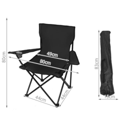 Krzesło fotel wędkarski na ryby czarny-134726